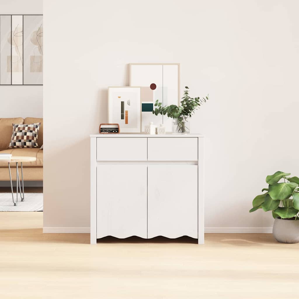 Buffet Drammen Blanc 79 x 43 x 75,5 cm Bois de pin massif - XIOS