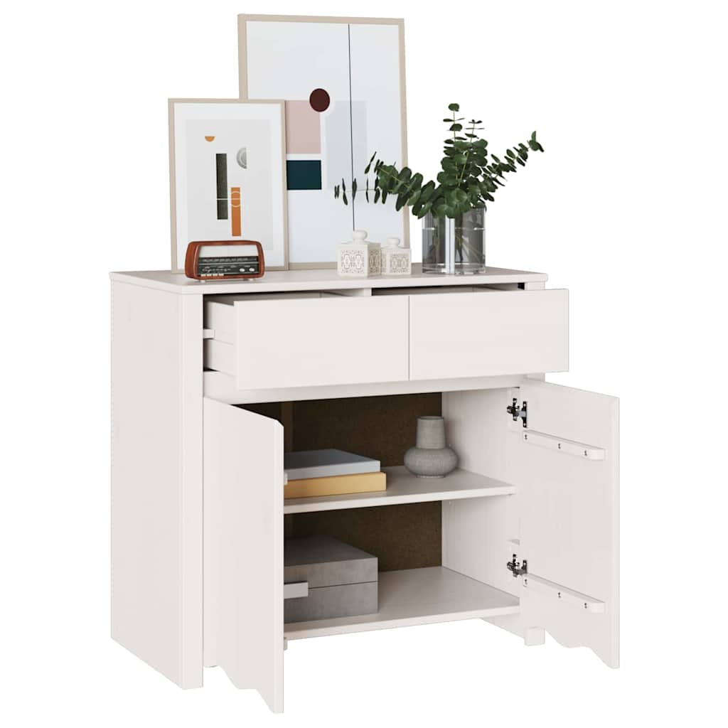 Buffet Drammen Blanc 79 x 43 x 75,5 cm Bois de pin massif - XIOS