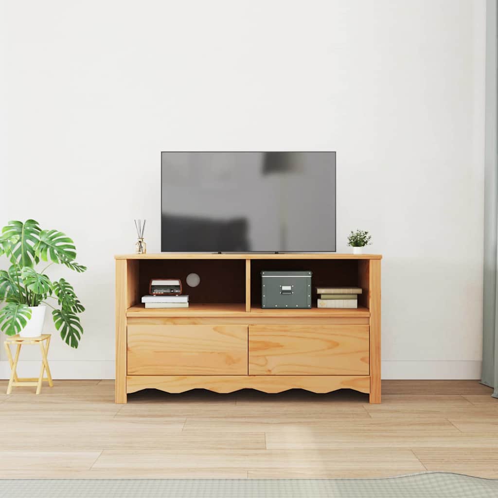 Meuble TV Drammen Chêne 99 x 43 x 55 cm Bois de pin massif - XIOS