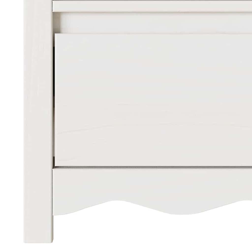 Meuble TV Drammen Blanc 99 x 43 x 55 cm Bois de pin massif - XIOS