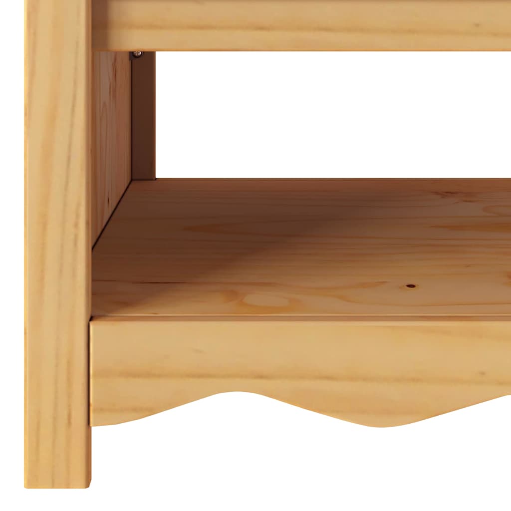 Table basse Drammen Chêne 99 x 55 x 45 cm Bois massif en pin - XIOS