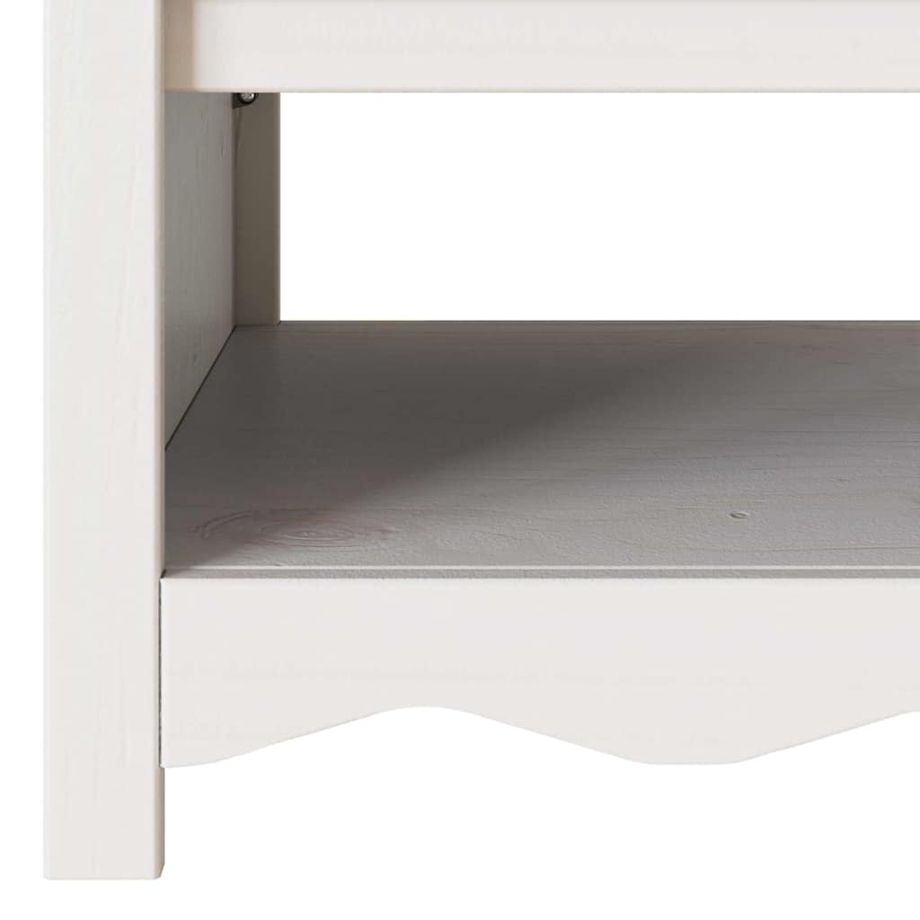 Table basse Drammen Blanc 99 x 55 x 45 cm Bois massif en pin - XIOS