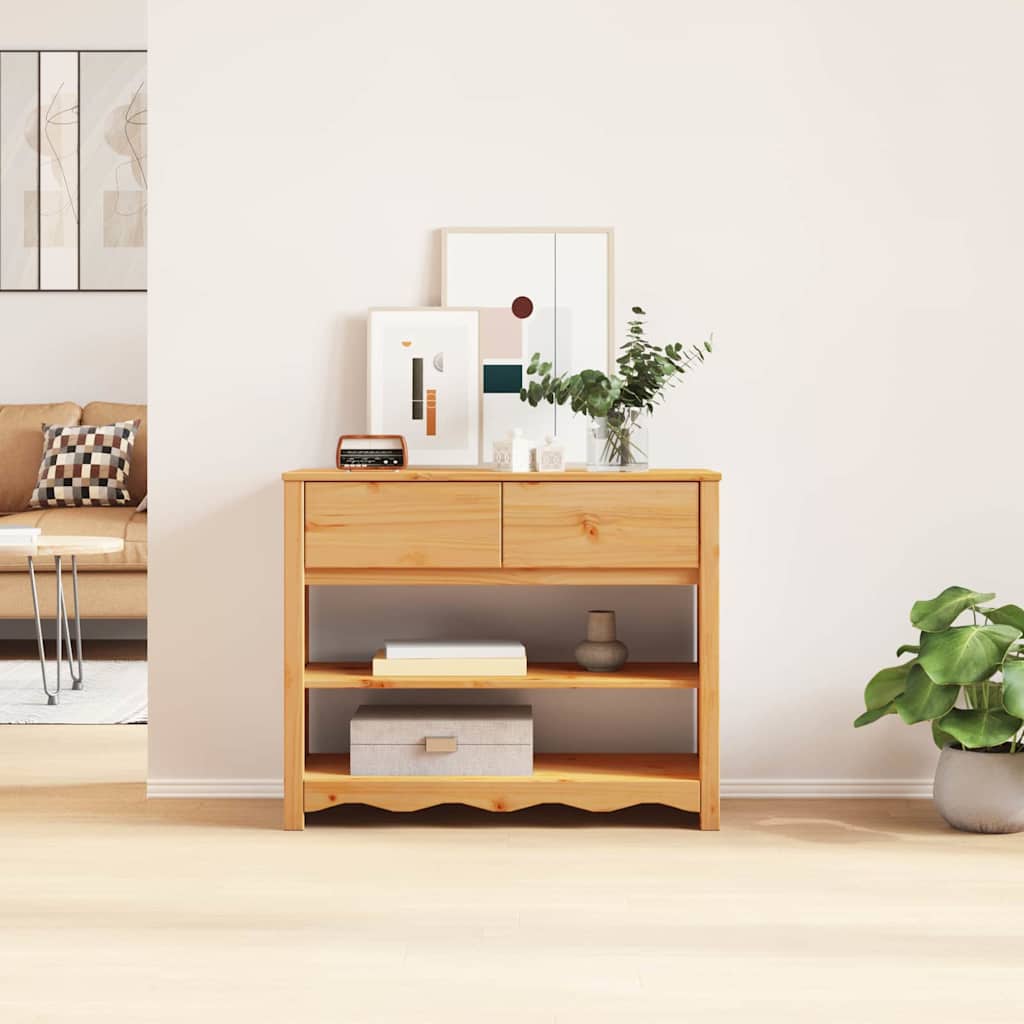 Table console avec tiroir Drammen Chêne 89.5 x 37 x 73 cm - XIOS
