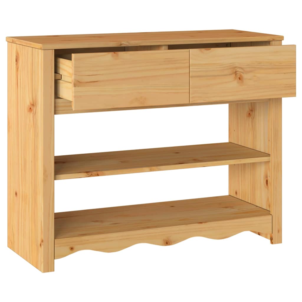 Table console avec tiroir Drammen Chêne 89.5 x 37 x 73 cm - XIOS