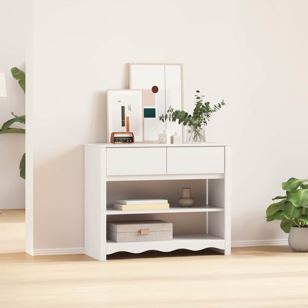 Table console avec tiroir Drammen Blanc 89.5 x 37 x 73 cm - XIOS