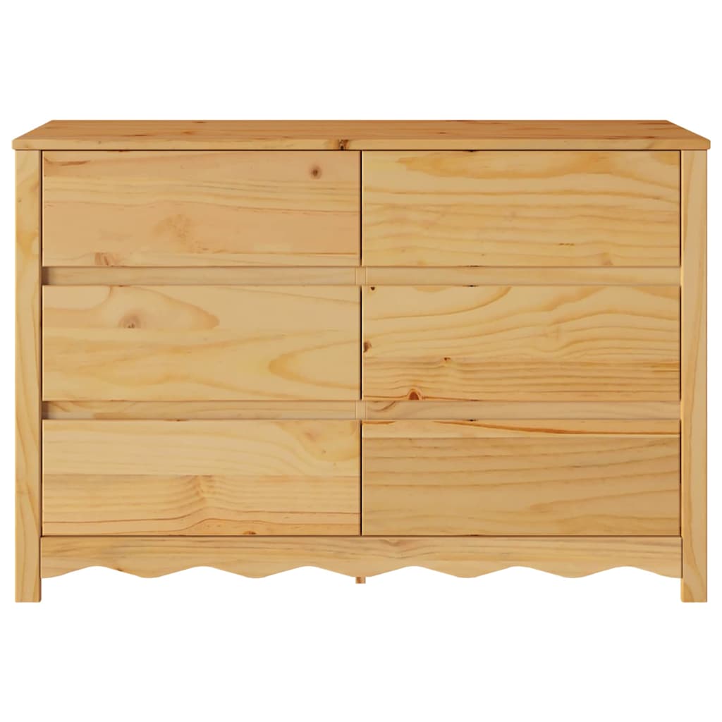 Commode Drammen Chêne 111 x 43 x 73,5 cm Bois de pin massif - XIOS