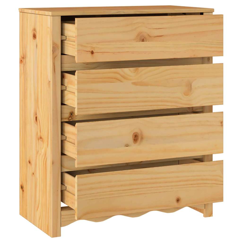 Commode Drammen Chêne 76,5 x 40 x 91 cm Bois de pin massif - XIOS