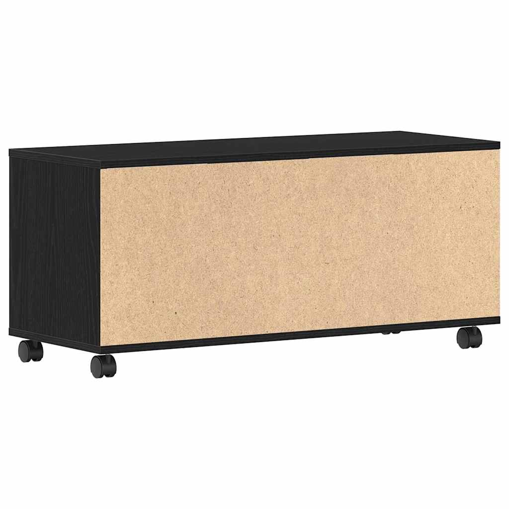 Meuble TV Noir 90 x 35 x 35 cm Bois d'ingénierie - XIOS