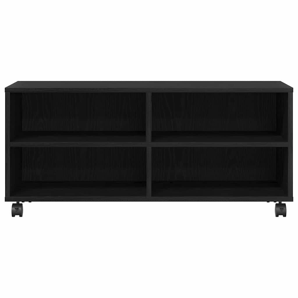 Meuble TV Noir 90 x 35 x 35 cm Bois d'ingénierie - XIOS