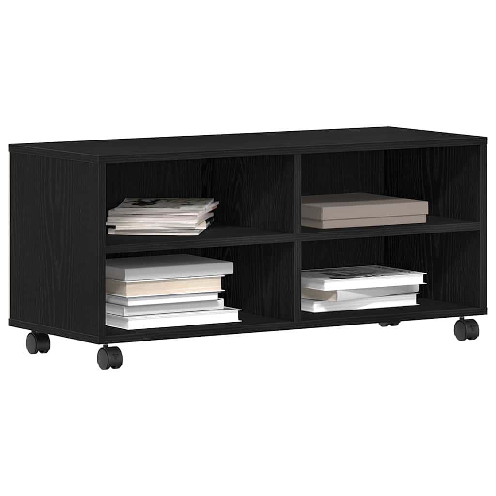 Meuble TV Noir 90 x 35 x 35 cm Bois d'ingénierie - XIOS