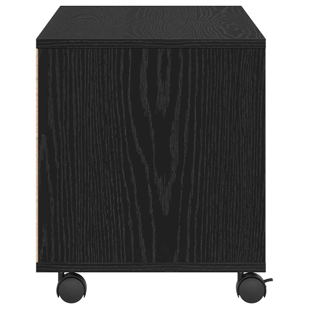 Meuble TV Noir 90 x 35 x 35 cm Bois d'ingénierie - XIOS