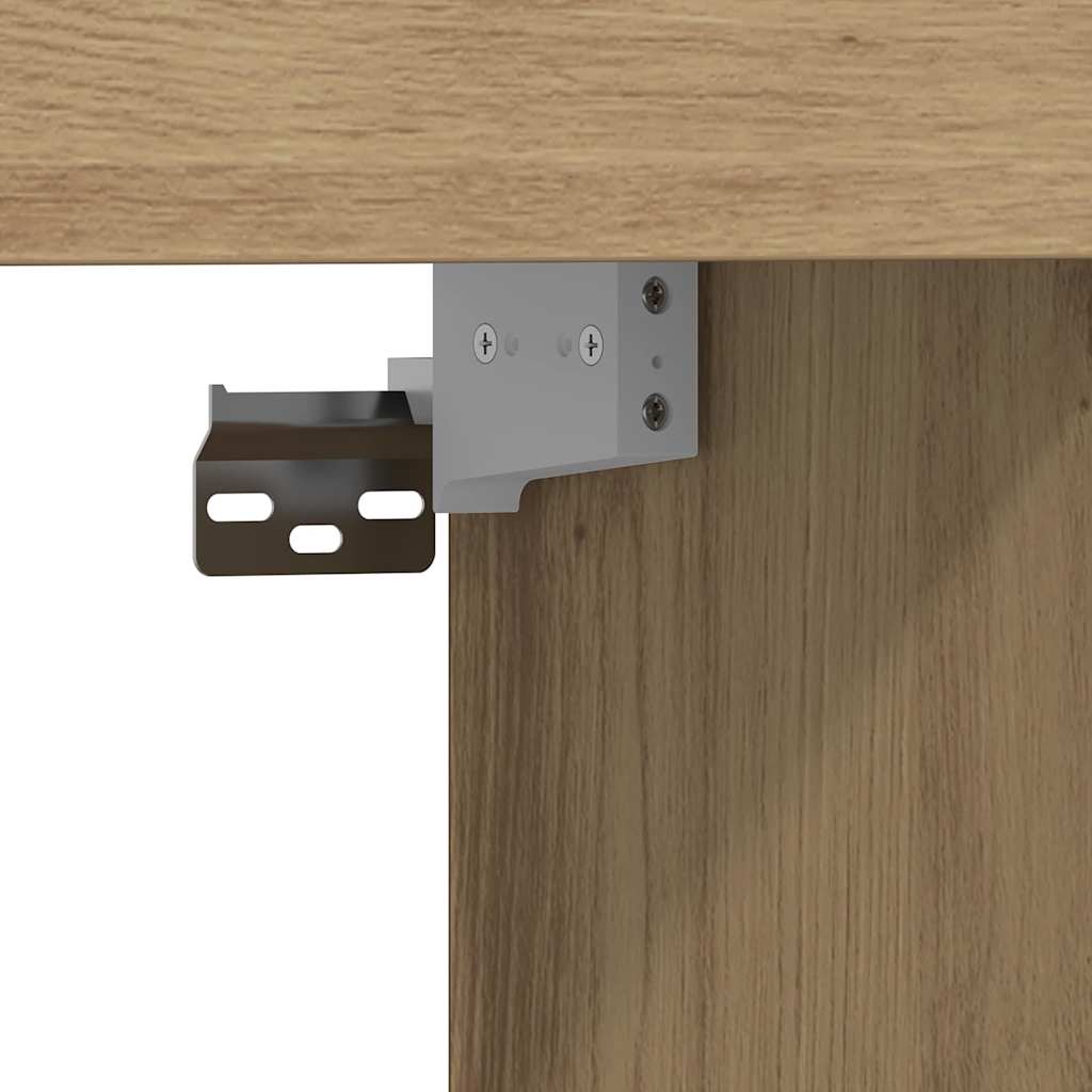 Meuble TV chêne artisanal 152 x 22 x 113 cm Bois d'ingénierie - XIOS