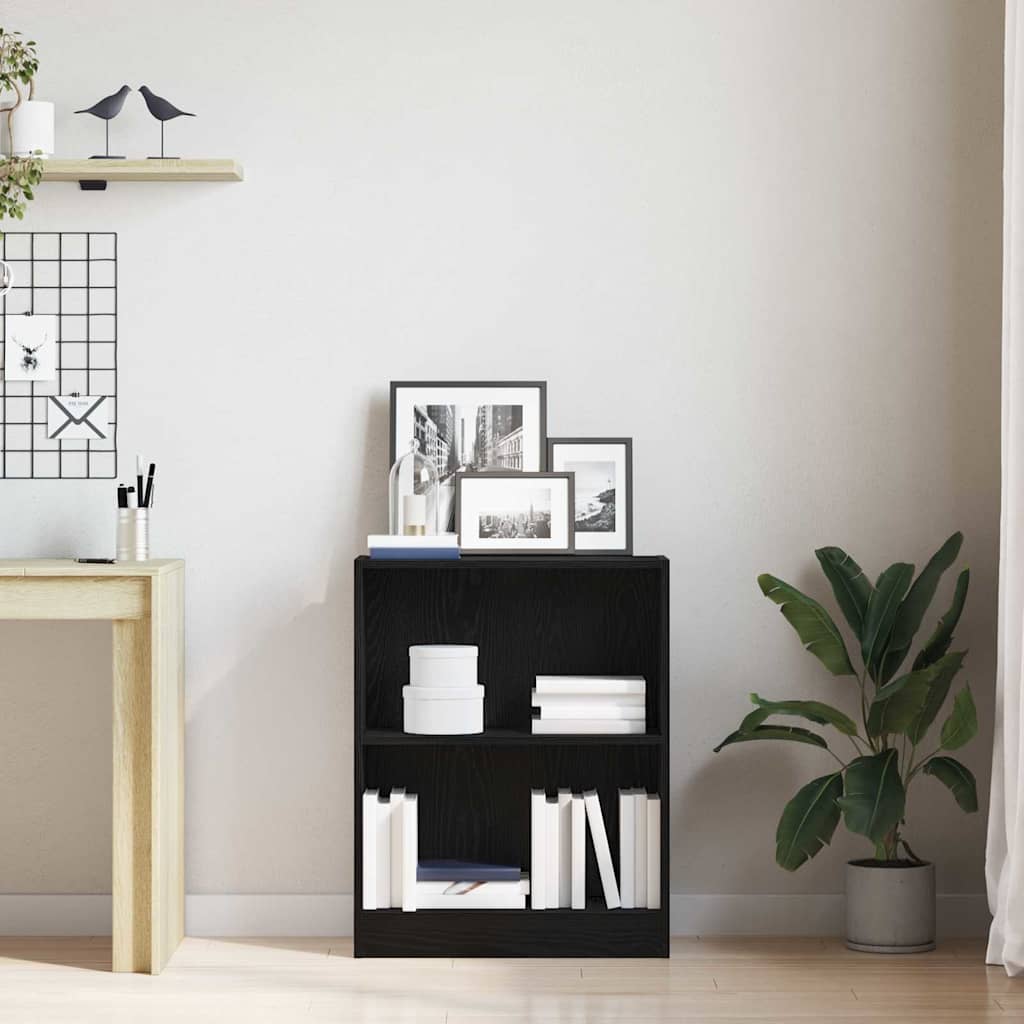 Meuble à Livres Noir 60 x 24 x 76 cm Bois d'ingénierie - XIOS