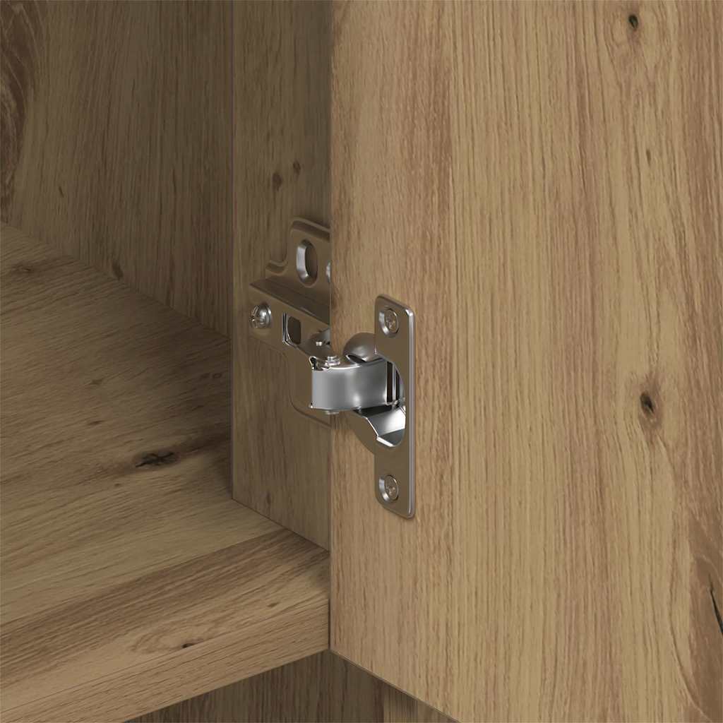 Meuble mural chêne artisanal 80 x 33 x 80 cm Bois d'ingénierie - XIOS