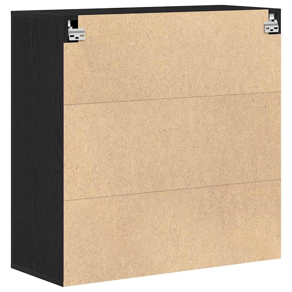 Meuble mural Chêne noir 80 x 33 x 80 cm Bois d'ingénierie - XIOS