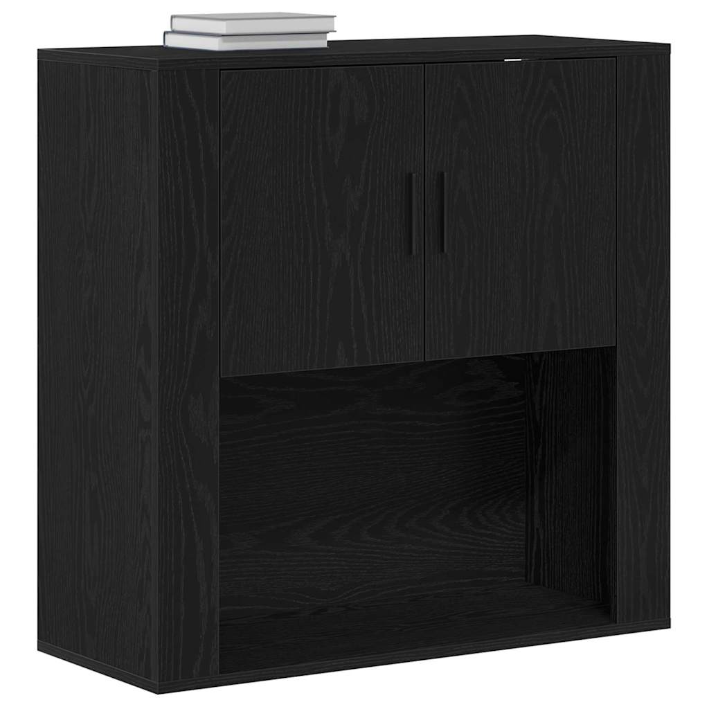 Meuble mural Chêne noir 80 x 33 x 80 cm Bois d'ingénierie - XIOS