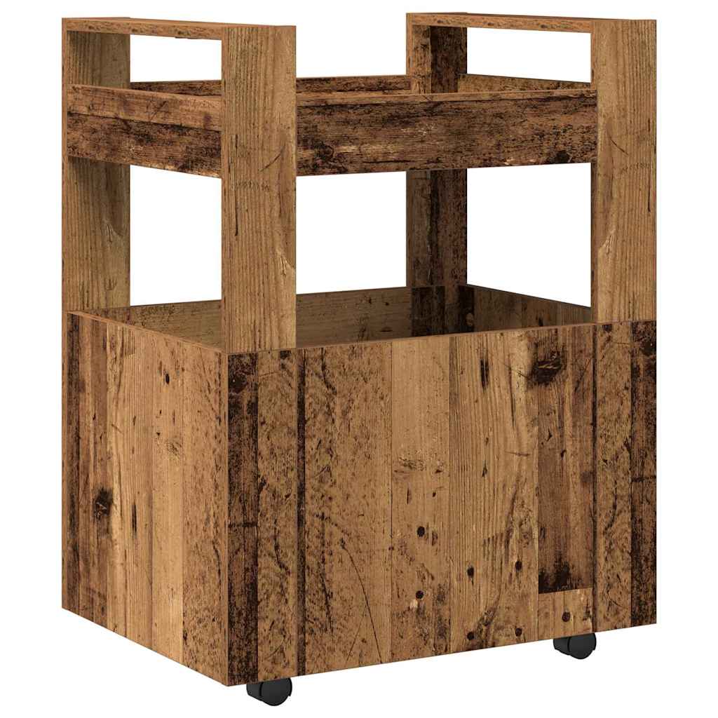 Chariot de cuisine Bois ancien 60 x 45 x 80 cm - XIOS