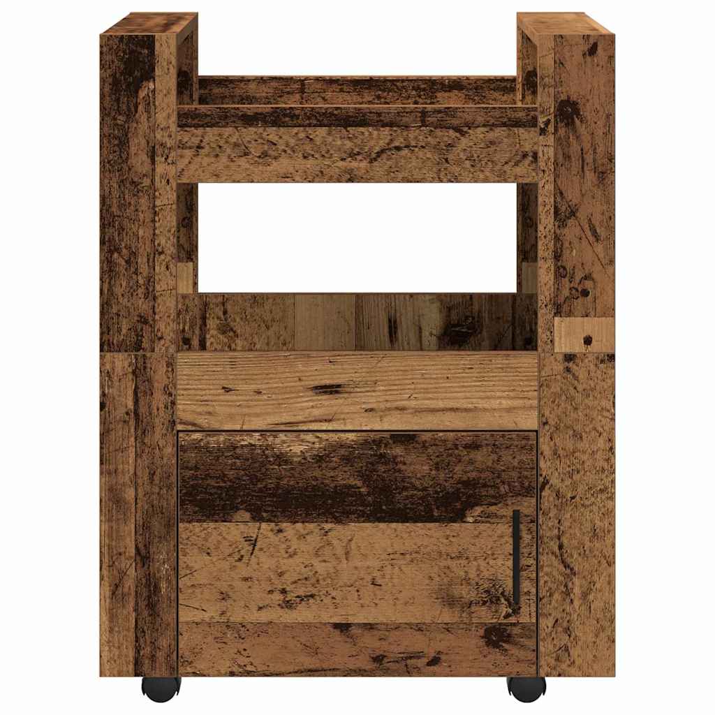 Chariot de cuisine Bois ancien 60 x 45 x 80 cm - XIOS