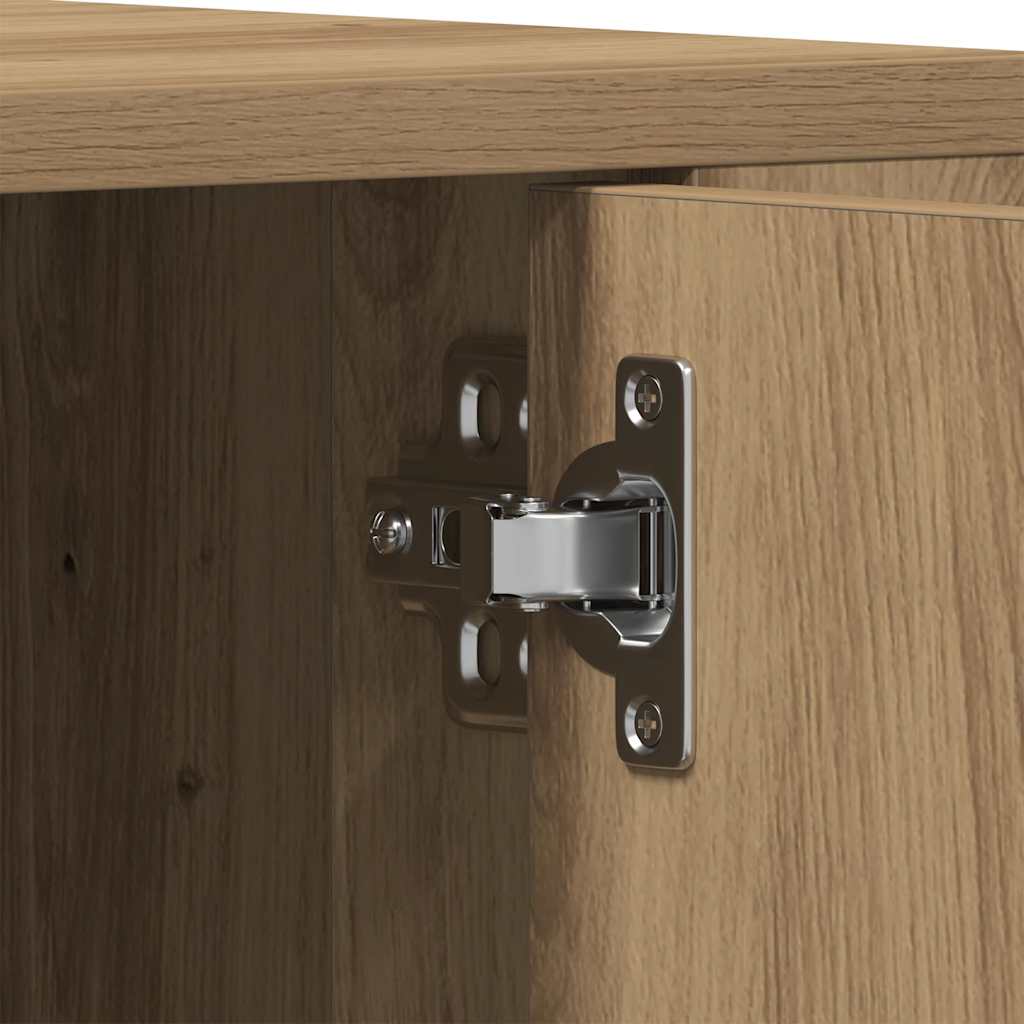 Meuble TV chêne artisanal 100 x 35 x 40 cm Bois d'ingénierie - XIOS