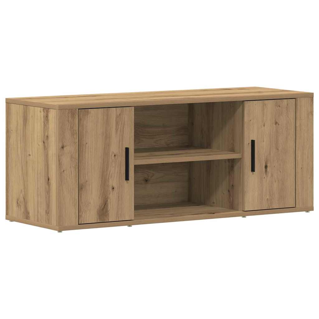 Meuble TV chêne artisanal 100 x 35 x 40 cm Bois d'ingénierie - XIOS