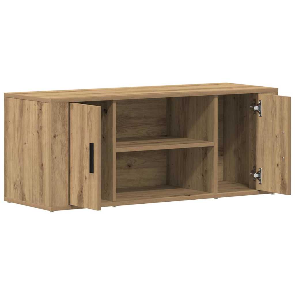 Meuble TV chêne artisanal 100 x 35 x 40 cm Bois d'ingénierie - XIOS