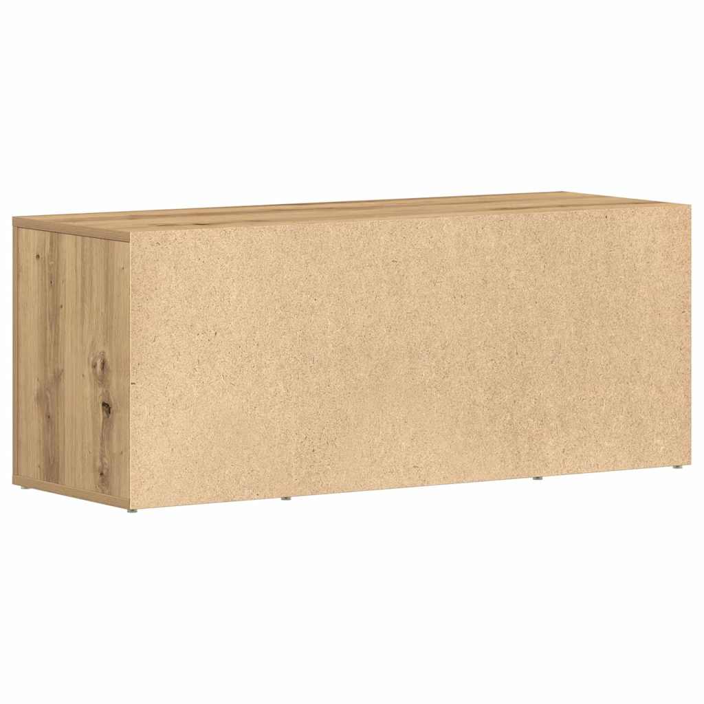 Meuble TV chêne artisanal 100 x 35 x 40 cm Bois d'ingénierie - XIOS