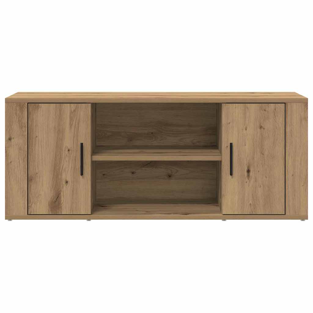 Meuble TV chêne artisanal 100 x 35 x 40 cm Bois d'ingénierie - XIOS