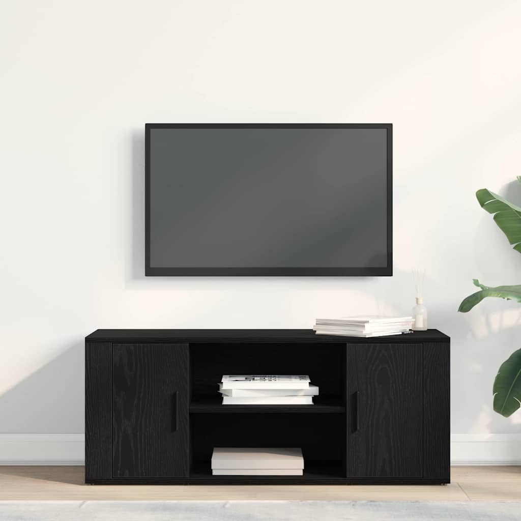 Meuble TV Chêne noir 100 x 35 x 40 cm Bois d'ingénierie - XIOS