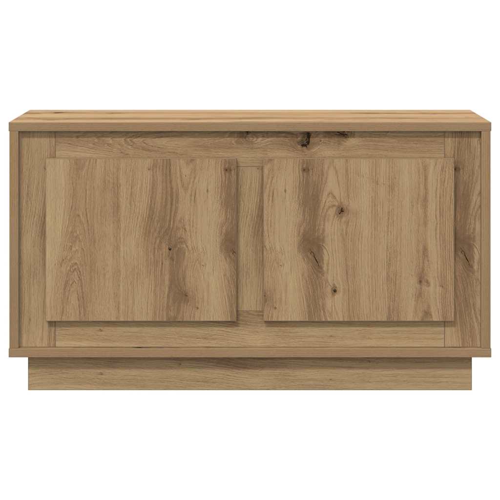 Meuble TV chêne artisanal 80 x 35 x 45 cm Bois d'ingénierie - XIOS
