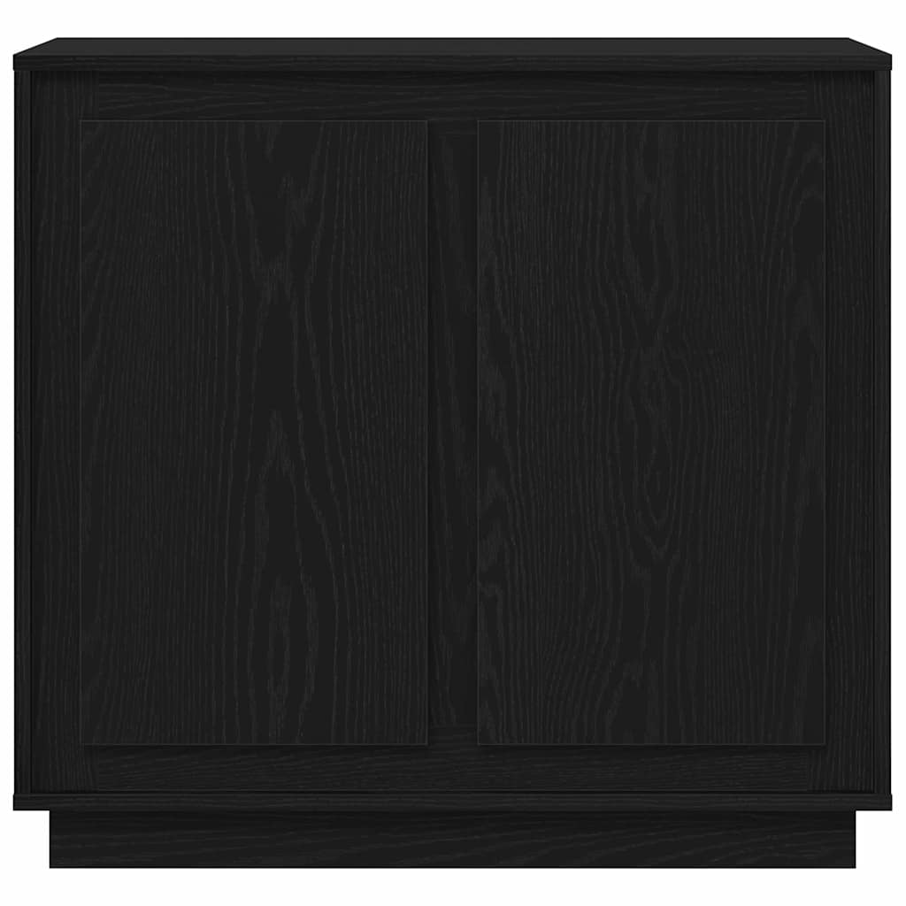 Buffet moderne Chêne noir 80 x 34 x 75 cm Bois d'ingénierie - XIOS