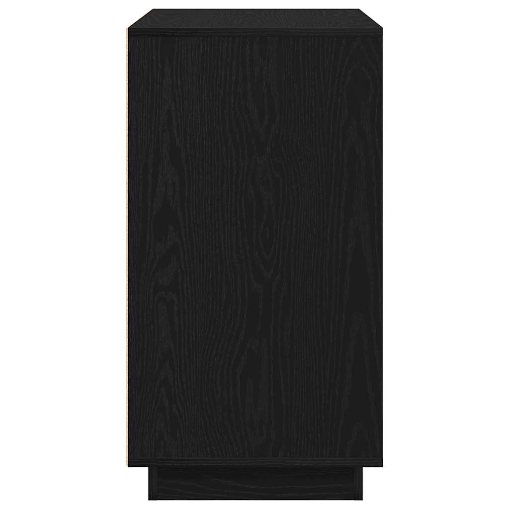 Buffet moderne Chêne noir 80 x 34 x 75 cm Bois d'ingénierie - XIOS
