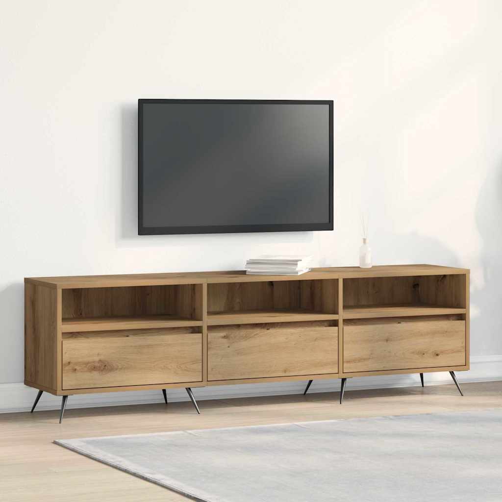 Meuble TV chêne artisanal 150 x 30 x 44.5 cm Bois d'ingénierie - XIOS