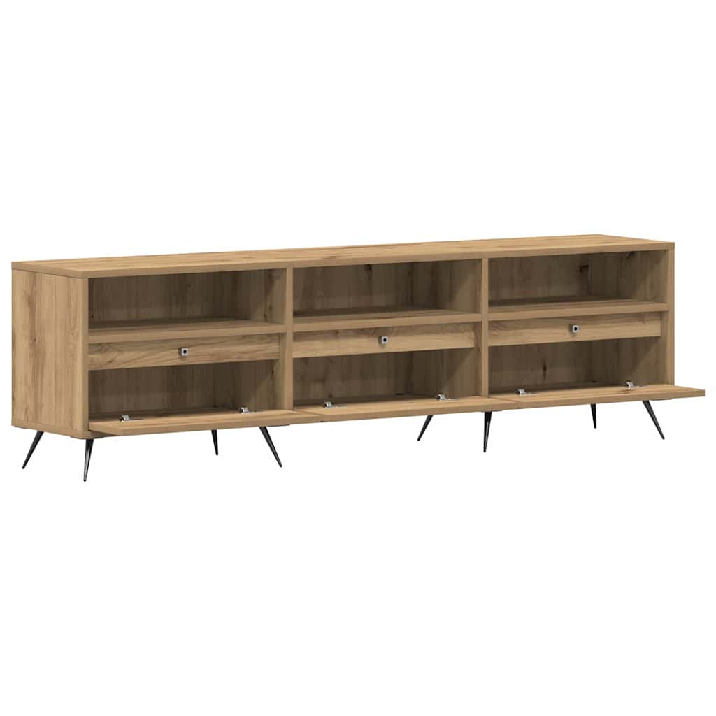 Meuble TV chêne artisanal 150 x 30 x 44.5 cm Bois d'ingénierie - XIOS