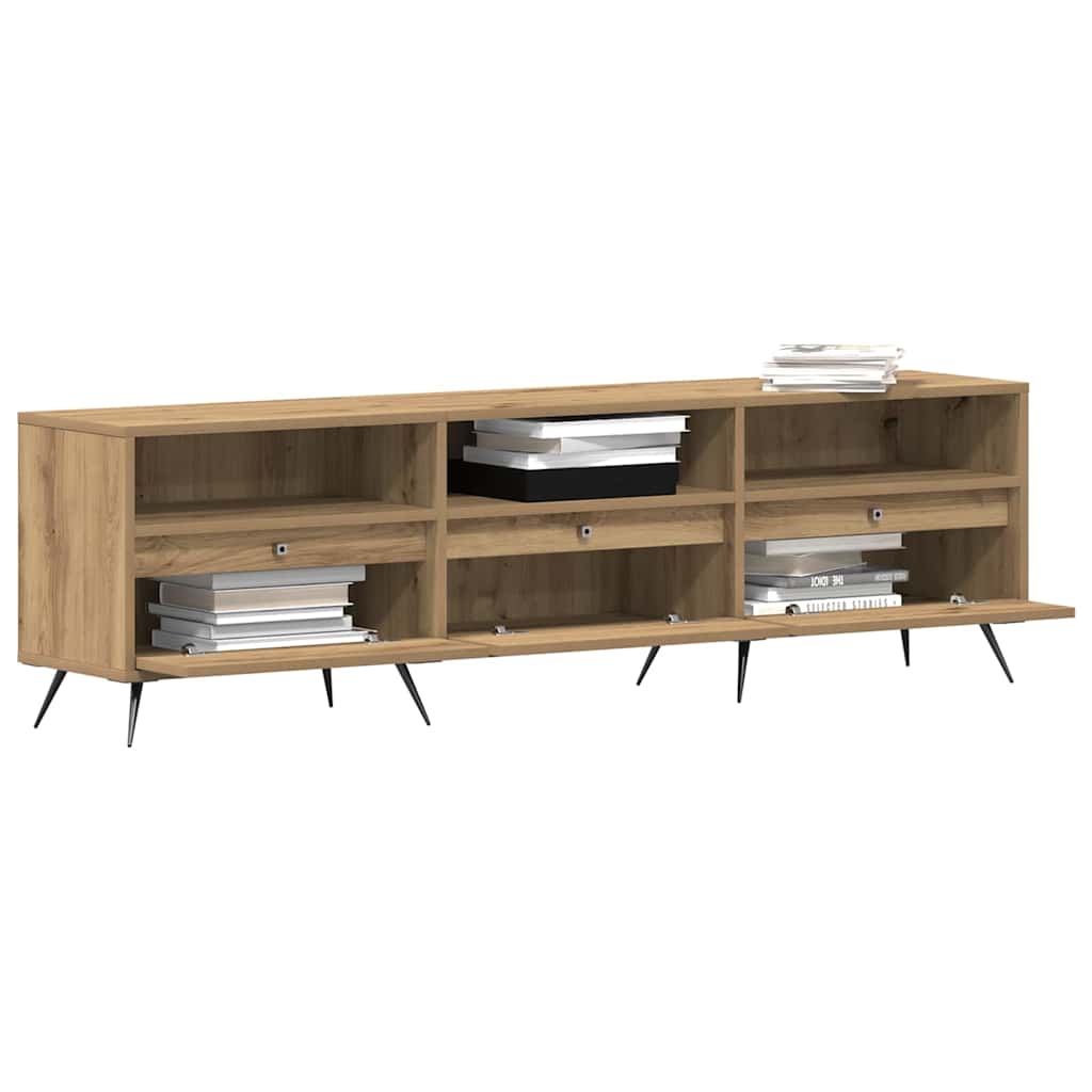 Meuble TV chêne artisanal 150 x 30 x 44.5 cm Bois d'ingénierie - XIOS