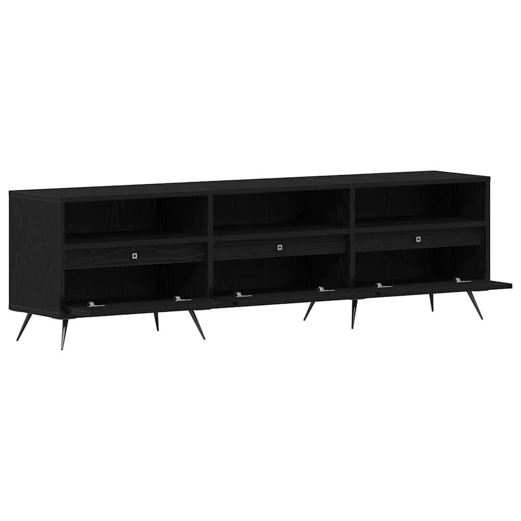 Meuble TV Chêne noir 150 x 30 x 44.5 cm Bois d'ingénierie - XIOS