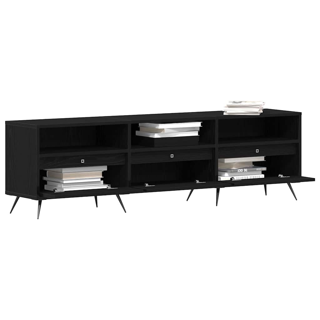 Meuble TV Chêne noir 150 x 30 x 44.5 cm Bois d'ingénierie - XIOS