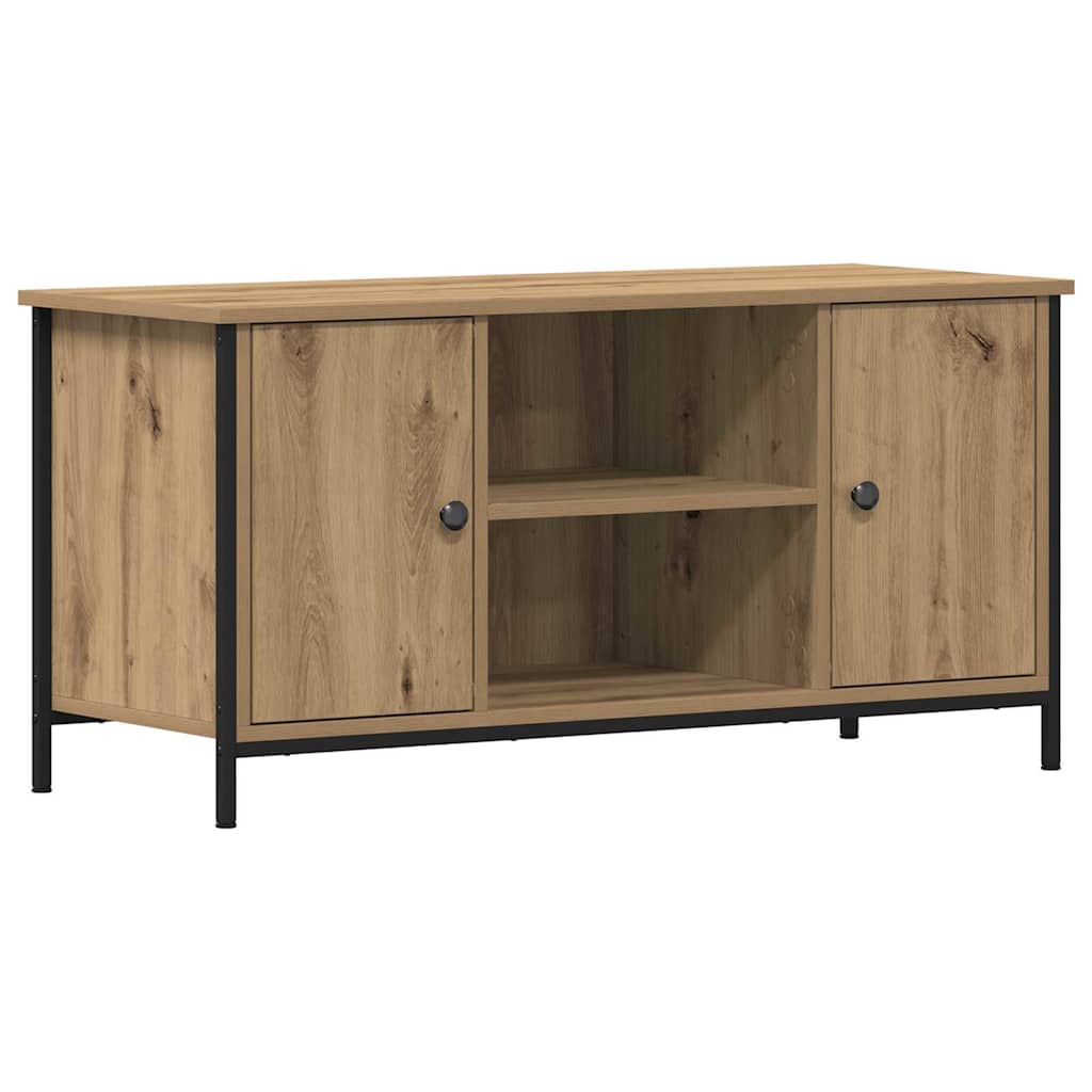 Meuble TV chêne artisanal 100 x 40 x 50 cm Bois d'ingénierie - XIOS