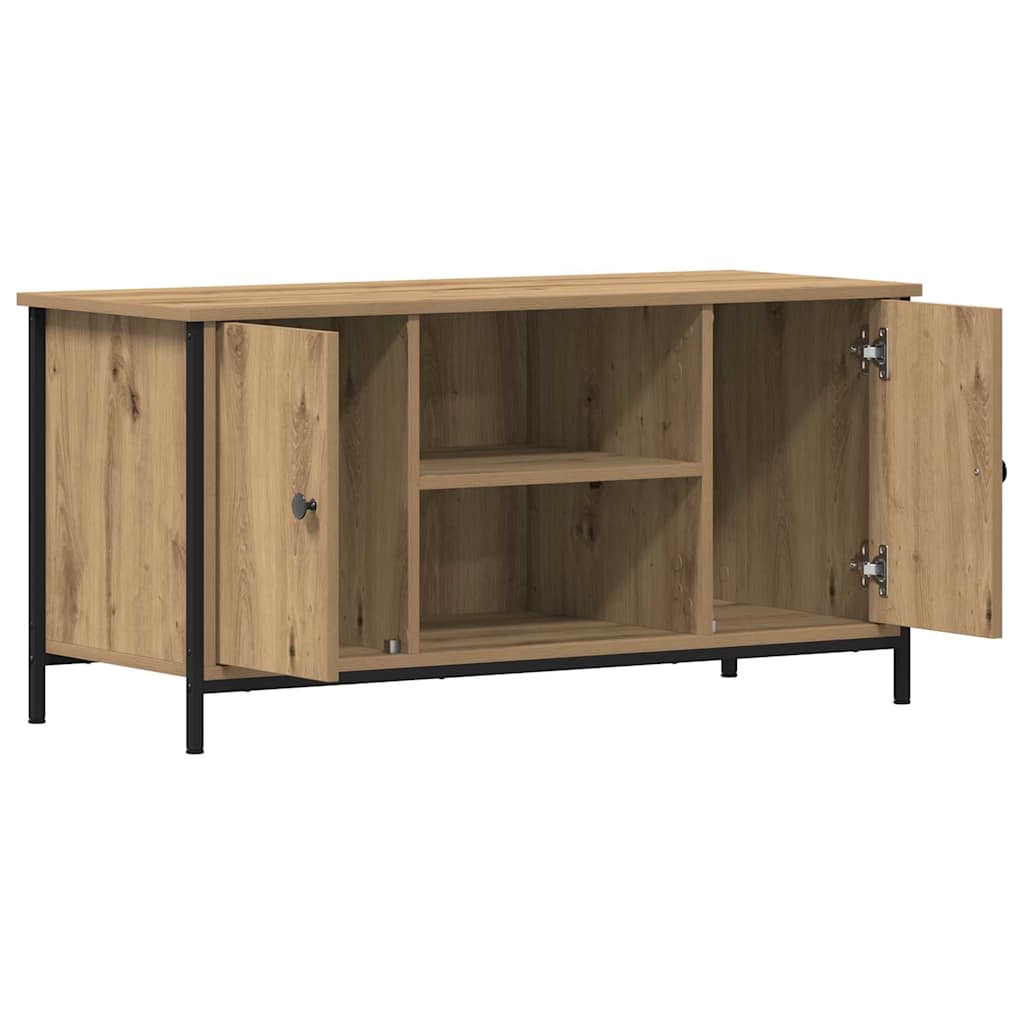 Meuble TV chêne artisanal 100 x 40 x 50 cm Bois d'ingénierie - XIOS