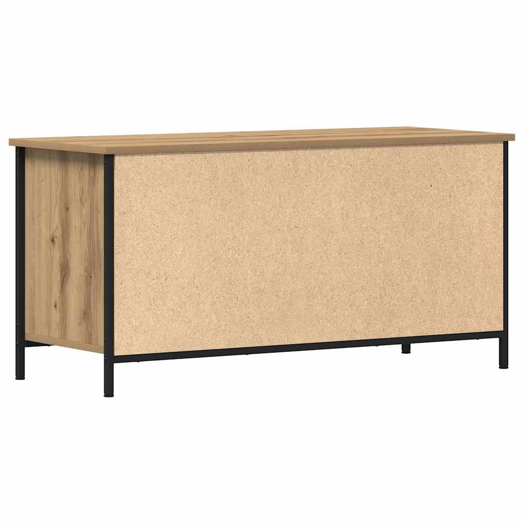 Meuble TV chêne artisanal 100 x 40 x 50 cm Bois d'ingénierie - XIOS
