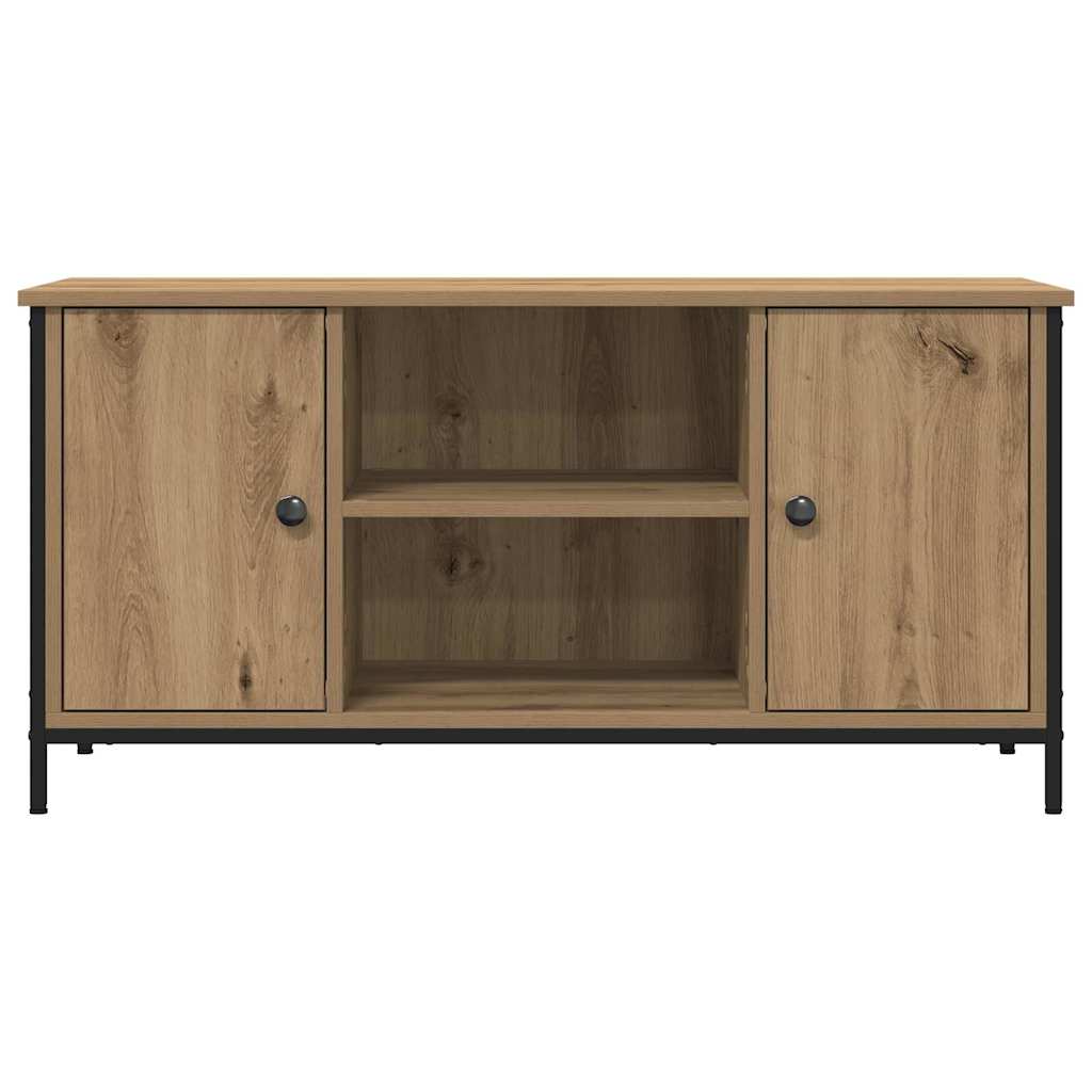 Meuble TV chêne artisanal 100 x 40 x 50 cm Bois d'ingénierie - XIOS
