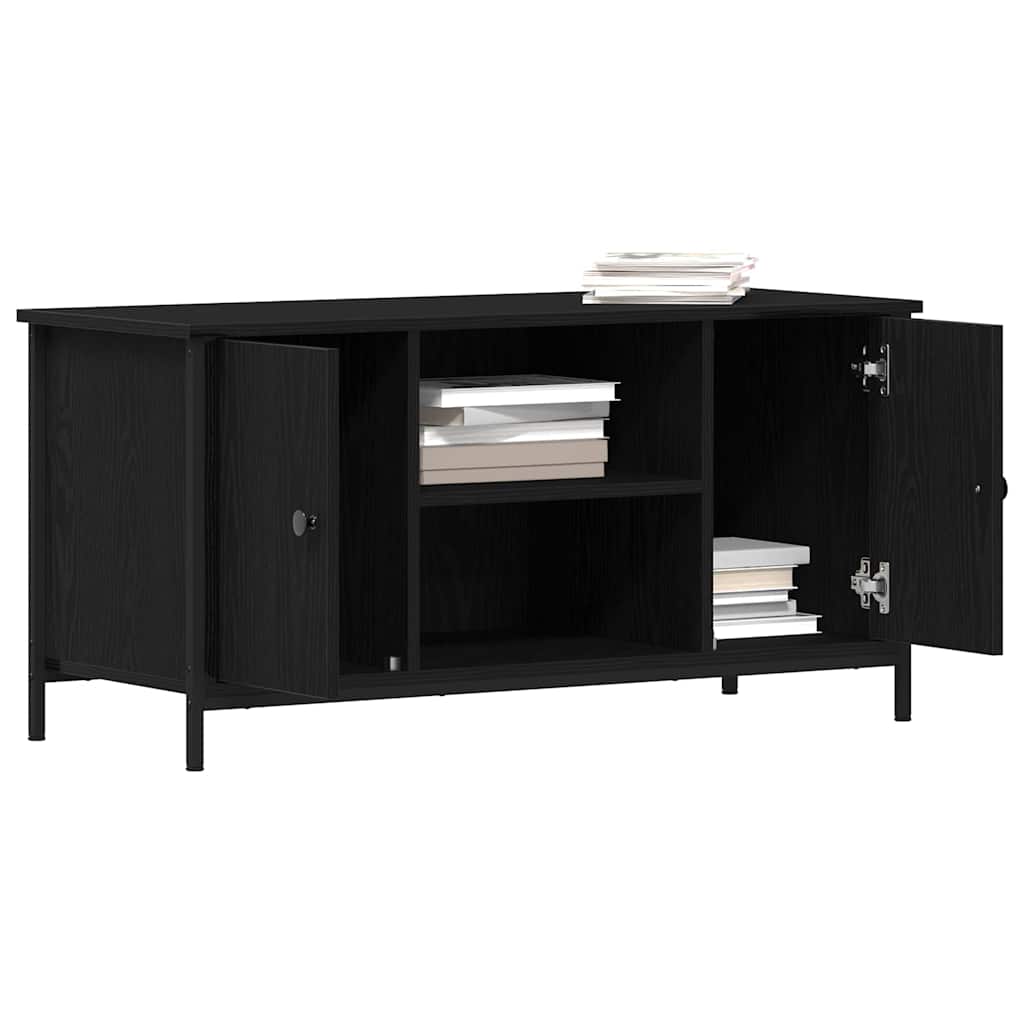 Meuble TV Chêne noir 100 x 40 x 50 cm Bois d'ingénierie - XIOS