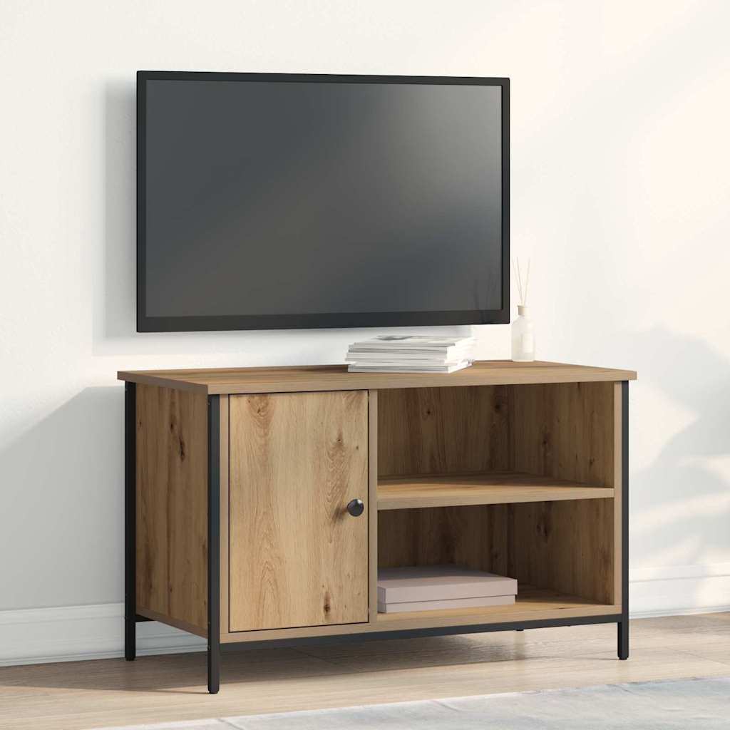 Meuble TV chêne artisanal 80 x 40 x 50 cm Bois d'ingénierie - XIOS
