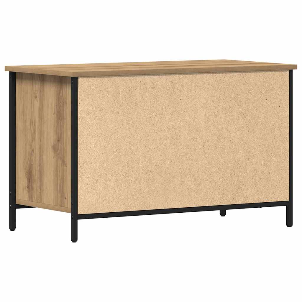 Meuble TV chêne artisanal 80 x 40 x 50 cm Bois d'ingénierie - XIOS