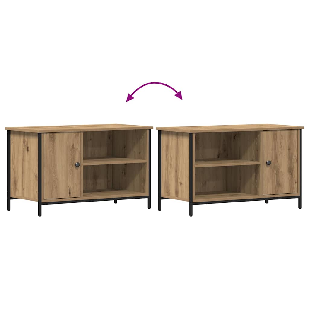 Meuble TV chêne artisanal 80 x 40 x 50 cm Bois d'ingénierie - XIOS