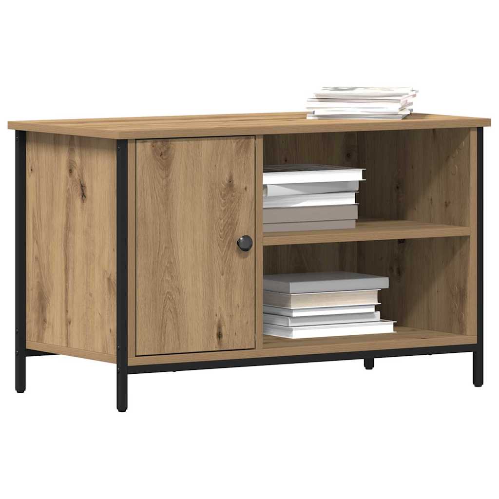 Meuble TV chêne artisanal 80 x 40 x 50 cm Bois d'ingénierie - XIOS