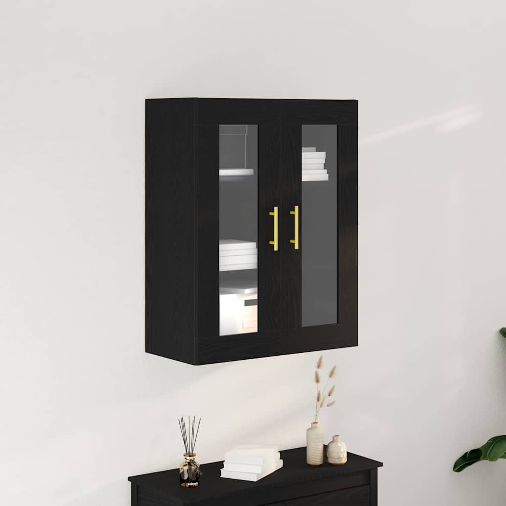 Meuble mural Chêne noir 69,5 x 34 x 90 cm Bois d'ingénierie