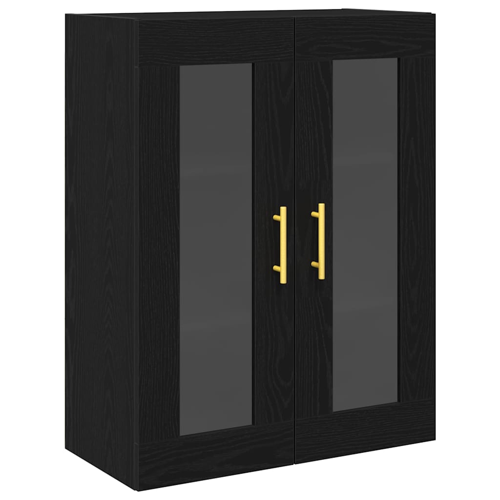 Meuble mural Chêne noir 69,5 x 34 x 90 cm Bois d'ingénierie
