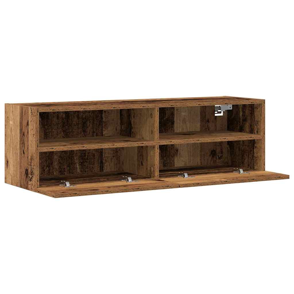 Cabinet TV Mural Bois ancien 100x30x30cm Bois Ingénierie - XIOS