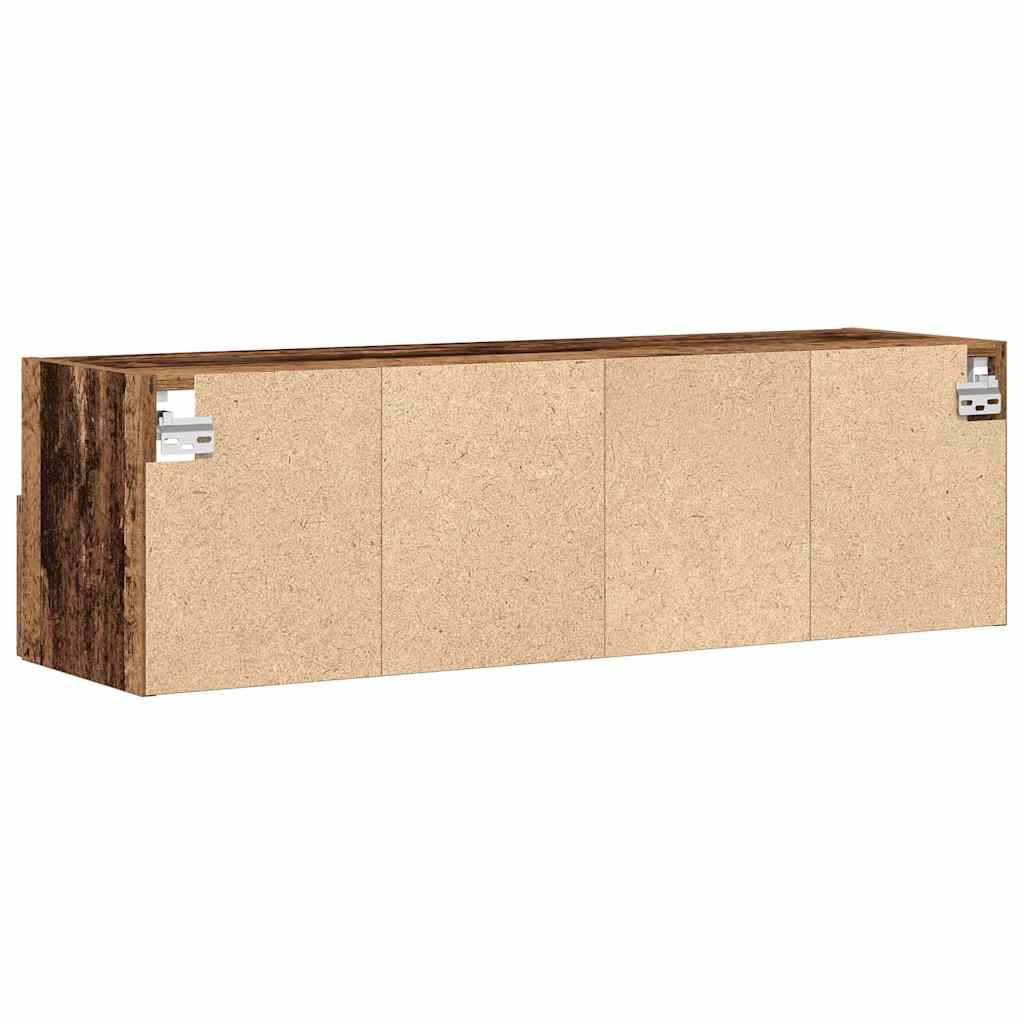 Cabinet TV Mural Bois ancien 100x30x30cm Bois Ingénierie - XIOS