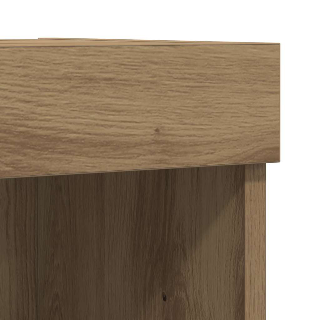 Meuble TV chêne artisanal 80 x 30 x 30 cm Bois d'ingénierie - XIOS